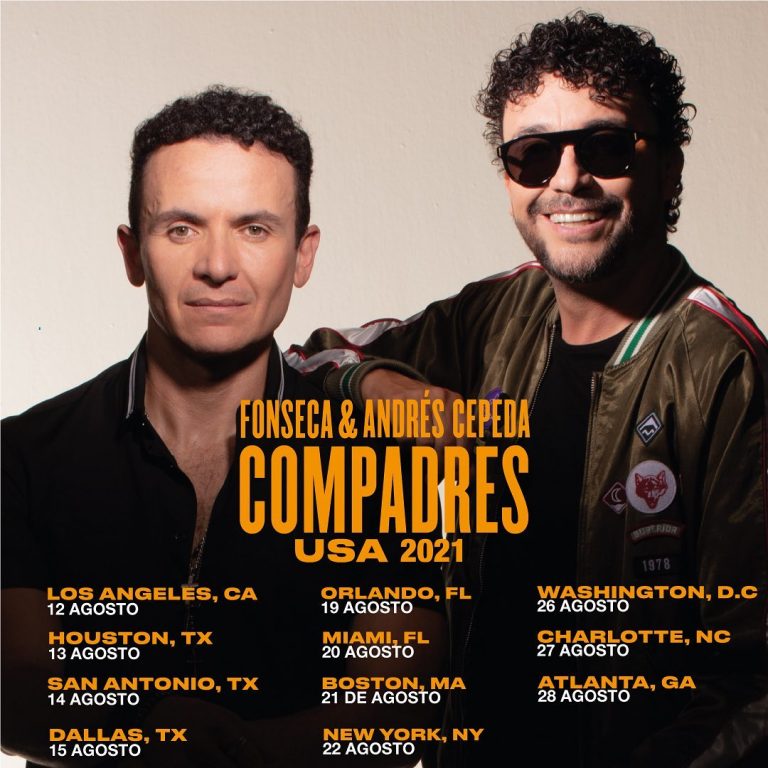 Conciertos en Miami 2021 Fonseca y Andrés Cepeda juntos para presentar